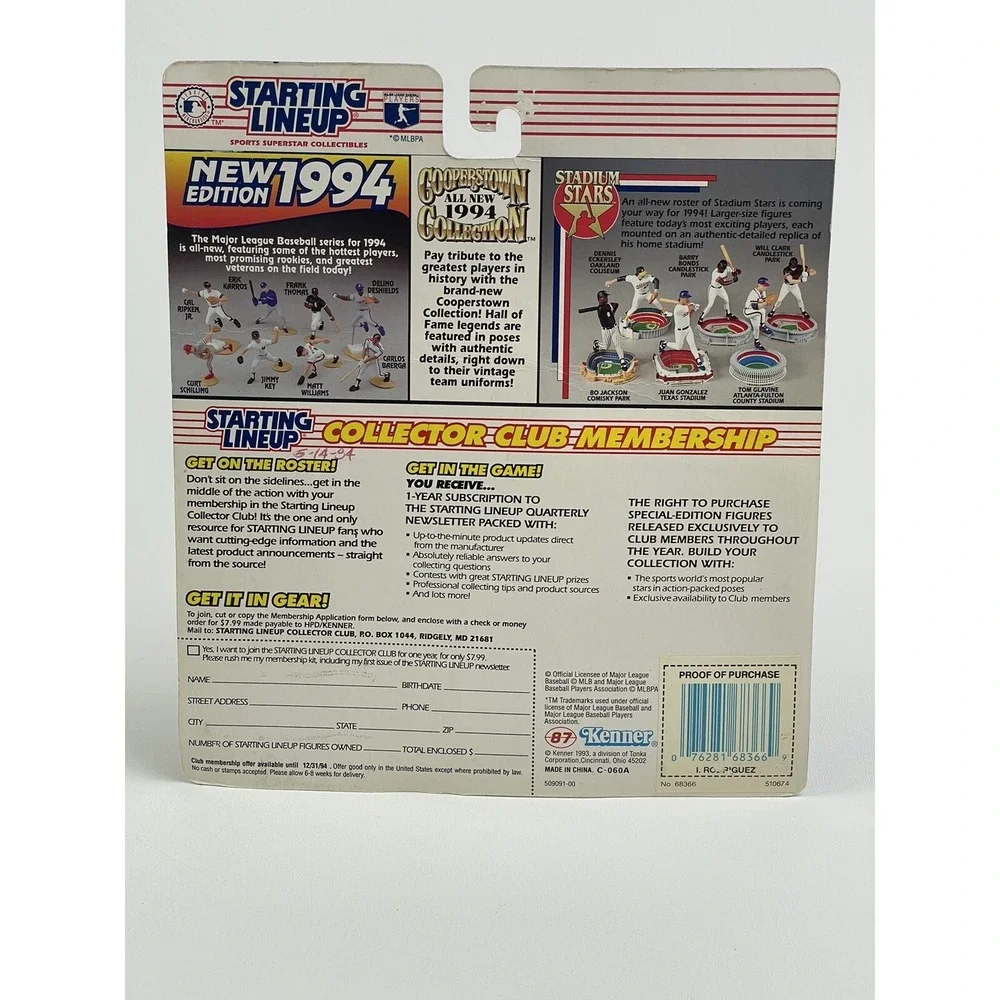 Starting Lineup 1994 Ivan Rodriguez Texas Rangers Baseball MLB SLU